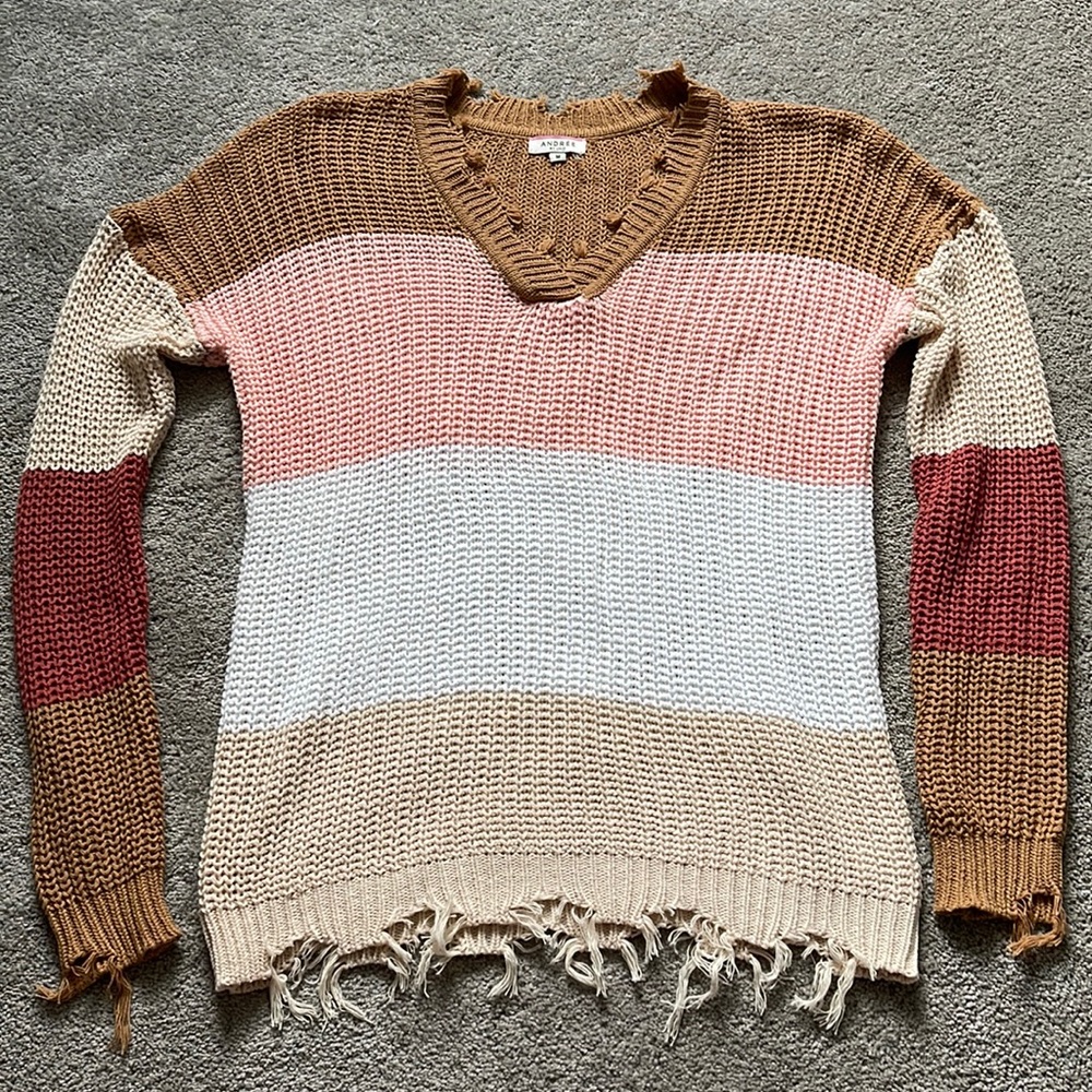 Distressed sweater